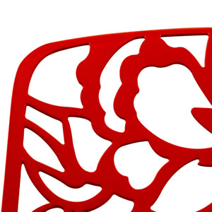 ORO ALUMINUM CHAIR (ARMLESS) - RED