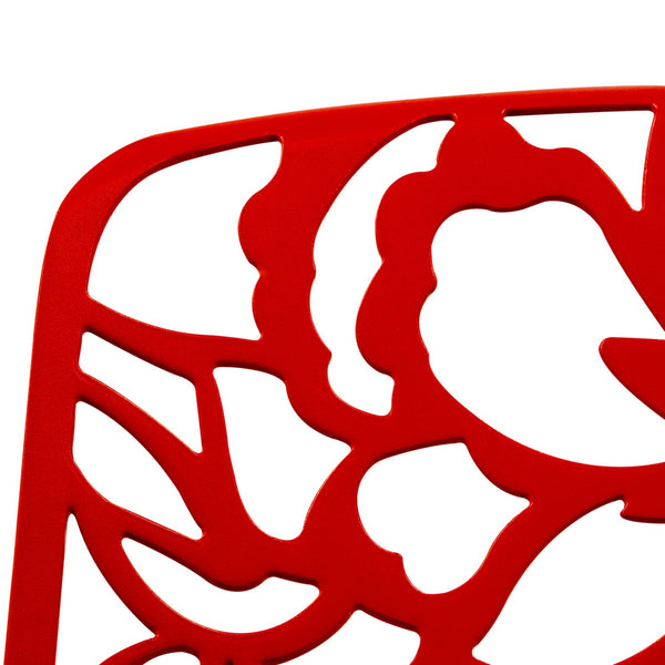 ORO ALUMINUM CHAIR (ARMLESS) - RED