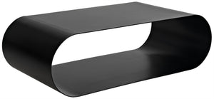 Hera Industrial Steel Coffee Table in Matte Black