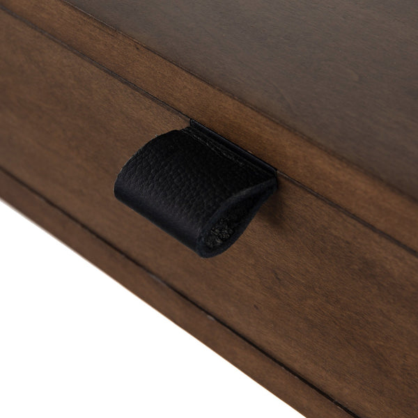Trey Modular Wall Desk W/ 1 Bookcase - Auburn Poplar