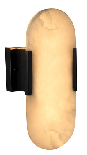 Delphi 2-Light Alabaster Wall Sconce, Oil Rubbed Bronze Metal