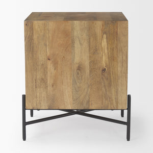 Cairo 22.0L x 22.0W x 26.0H Wood 2 Drawer Accent table