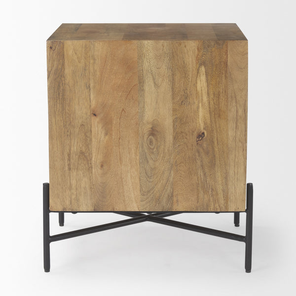 Cairo 22.0L x 22.0W x 26.0H Wood 2 Drawer Accent table