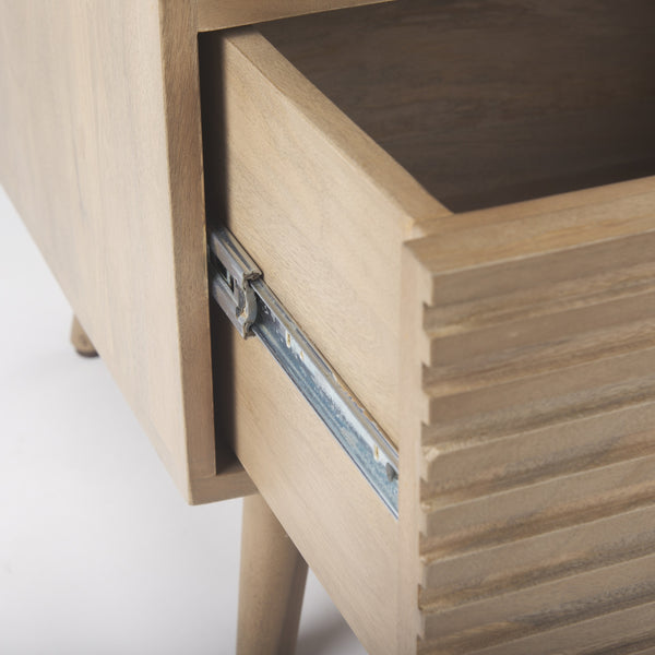 Sable  19.0L x 19.0W x 21.5H Light Brown Wood Side Table