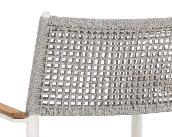 NAVA STACKABLE DINING ARMCHAIR - WHITE