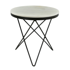 Moe's Haley Side Table with Black Iron Base
