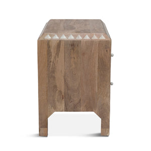 Tangiers Collection Night Chest 26in Carved