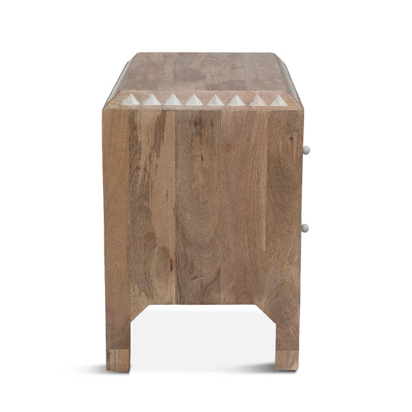 Tangiers Collection Night Chest 26in Carved