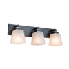 Eastwood 3 Light Wall Light AC11613BN in Black & Brushed Nickel