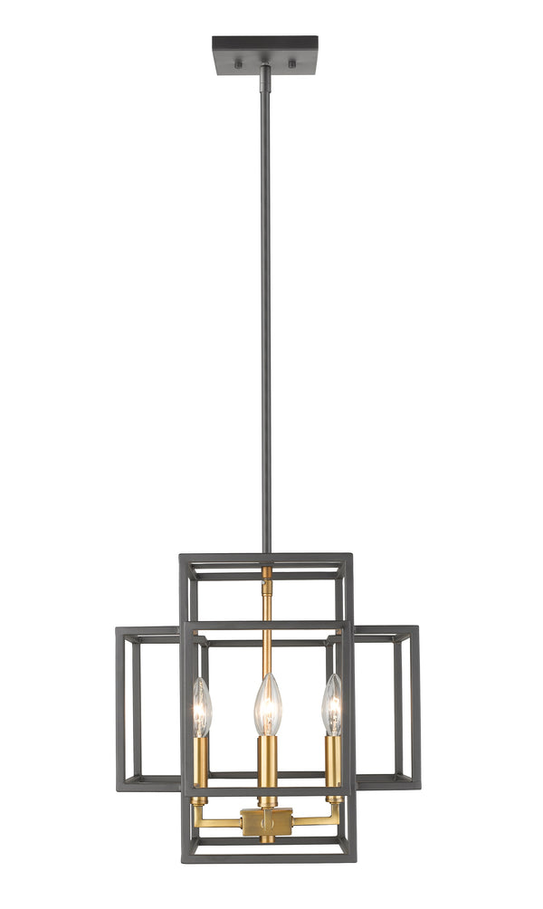 Titania 4 Light Pendant in Bronze + Olde Brass Finish