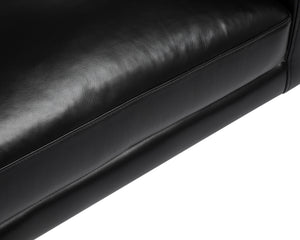 ROGERS ARMCHAIR - CORTINA BLACK LEATHER