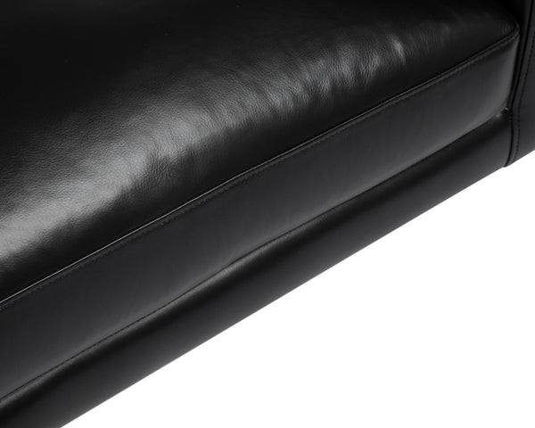 ROGERS ARMCHAIR - CORTINA BLACK LEATHER