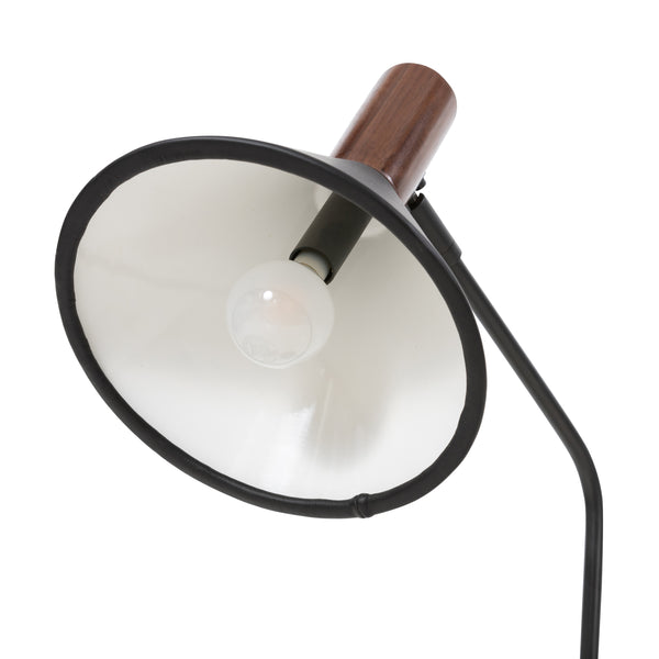 Cullen Task Lamp In Black Leather