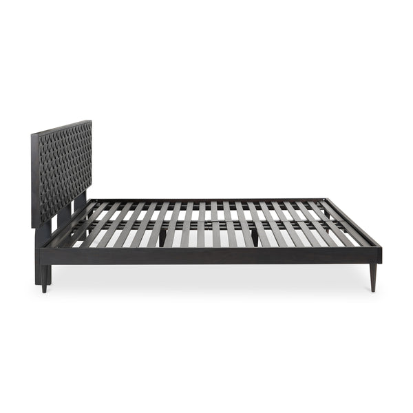 Moe's Pablo Queen Bed in Black Sheesham Wood