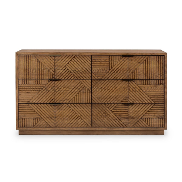 Santa Clara Solid Wood Dresser with Art Deco Carved Design
