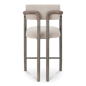 Cassidy Counter Stool Brown with Leather Armrests