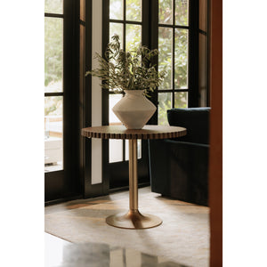 Moe's Nomi Cafe Table with Brass Base