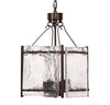 Glenn Small Square Metal 4-Light Chandelier, Bronze