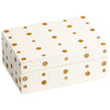 Dot Crown Container in White and Brass