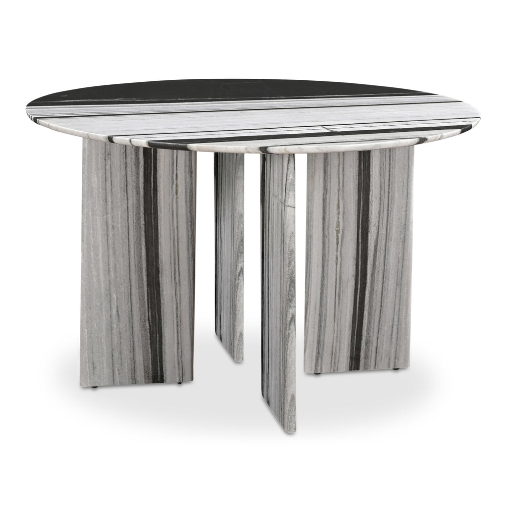 Moe's Celia Round Dining Table in Panda Marble
