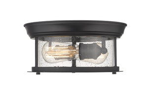Sonna 2 Light Flush Mount in Matte Black Finish