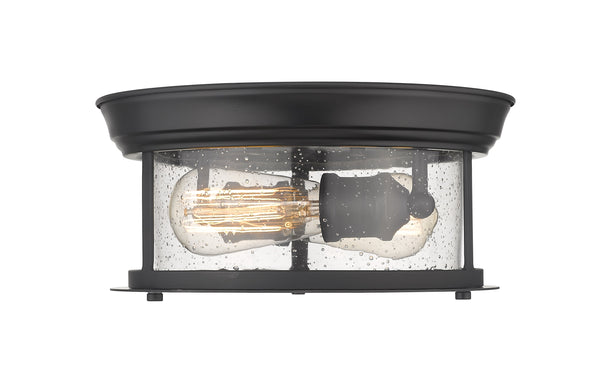 Sonna 2 Light Flush Mount in Matte Black Finish