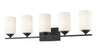 Bordeaux 5 Light Vanity  in Bronze Finish