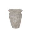 Utari Short Gray Brown w/ White Detailing Ceramic Floor Vase