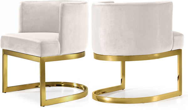 Donna Dining Chair In Cream Velvet