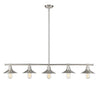 Casa 5 Light Island/Billiard in Brushed Nickel Finish