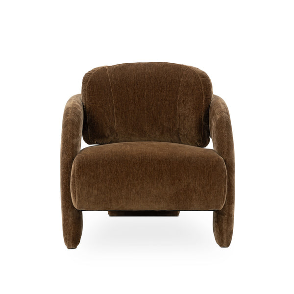 Salino Upholstered Lounge Chair with Foam Seat - Bronze
