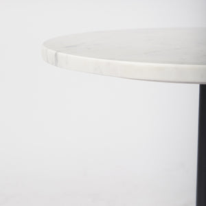 Maxwell Marble Top Pedestal End/Side Table