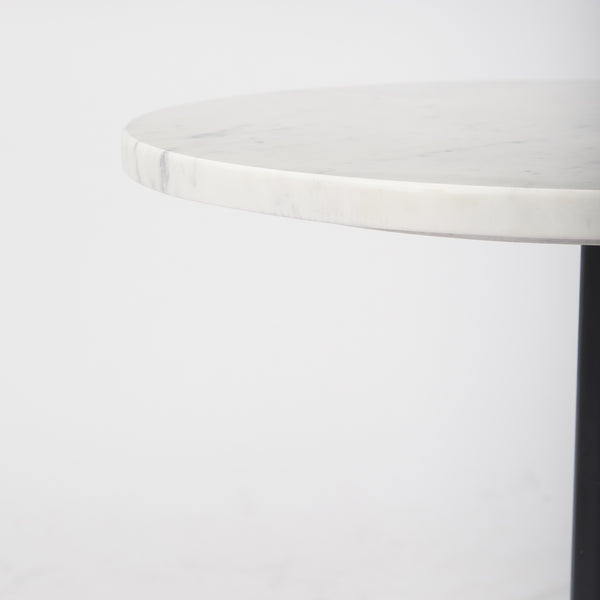 Maxwell Marble Top Pedestal End/Side Table