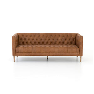 Williams Leather Sofa-75"-Nat Wash Camel
