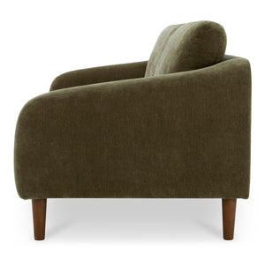 Quinn Sofa in Cedar Green with Wood Frame