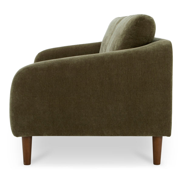 Quinn Sofa in Cedar Green with Wood Frame