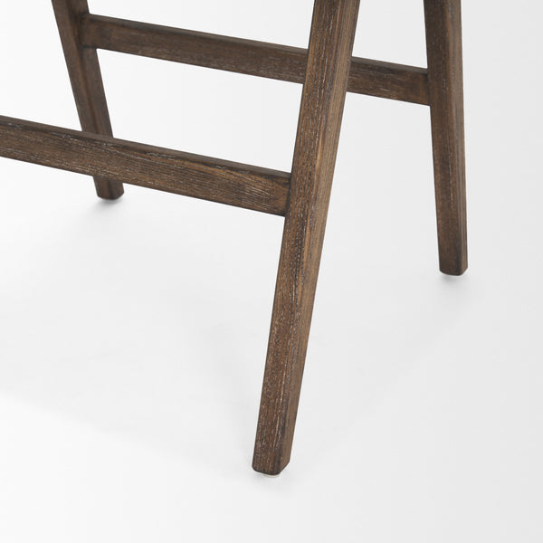Indie Medium Brown Wood w/ Cane Bar Stool