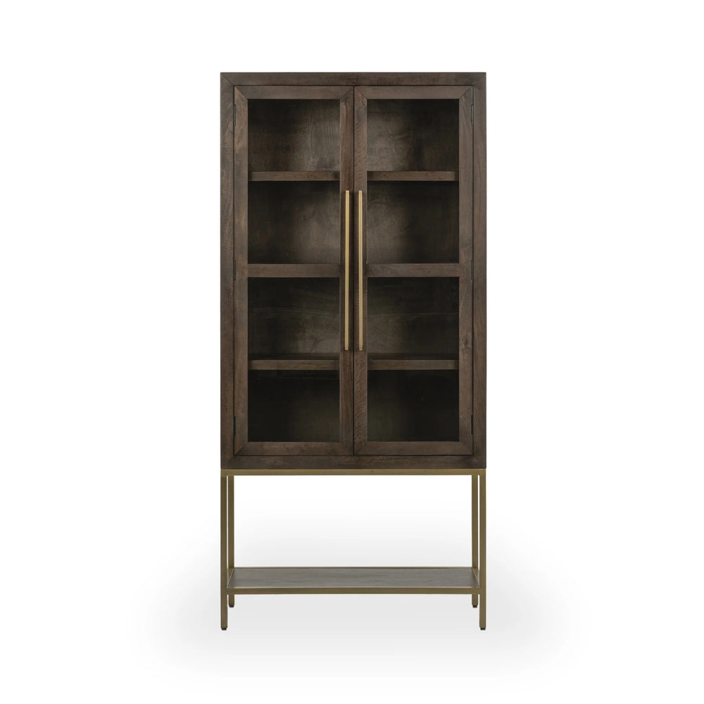 Freemont Solid Wood Tall Cabinet - Kona Brown