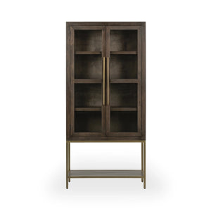 Freemont Solid Wood Tall Cabinet - Kona Brown