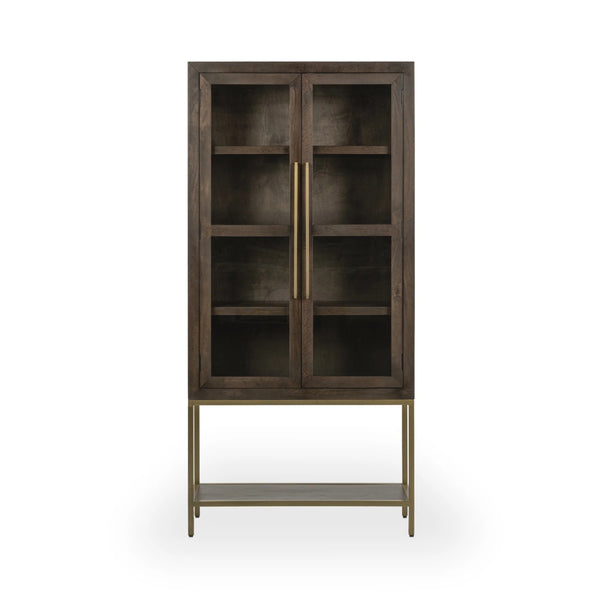 Freemont Solid Wood Tall Cabinet - Kona Brown