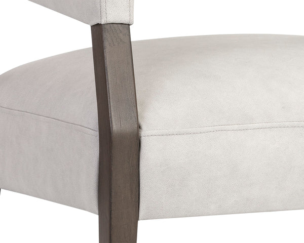 CARLYLE LOUNGE CHAIR - SALOON LIGHT GREY LEATHER