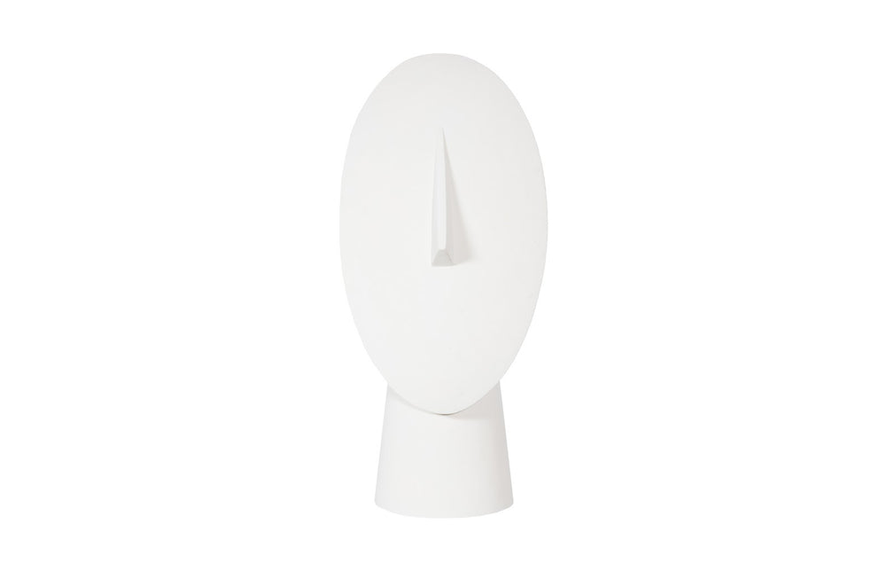 Cycladic Head, Sculpture, Oval, White Stone