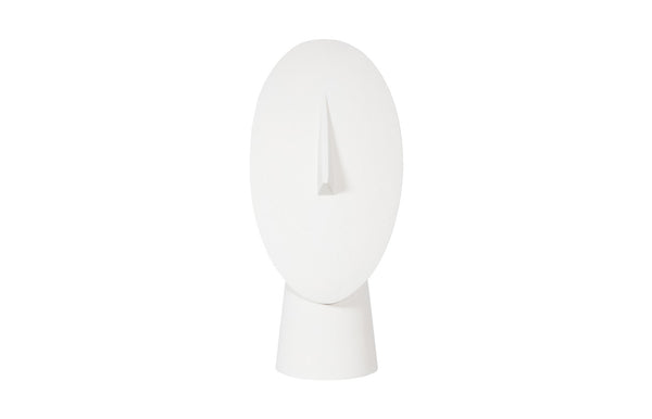 Cycladic Head, Sculpture, Oval, White Stone