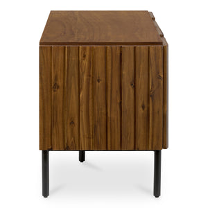 Lincoln Media Cabinet in Brown with Clinker Design
