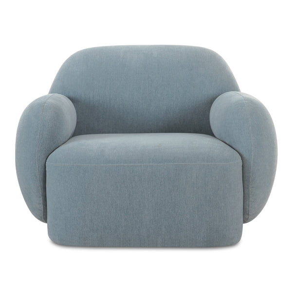 Moe's Hazel Lounge Chair in Light Blue Velvet
