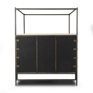 Anderson Canopy Queen Bed - Palm Ecru