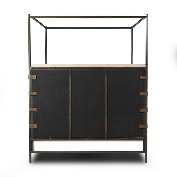 Anderson Canopy Queen Bed - Palm Ecru