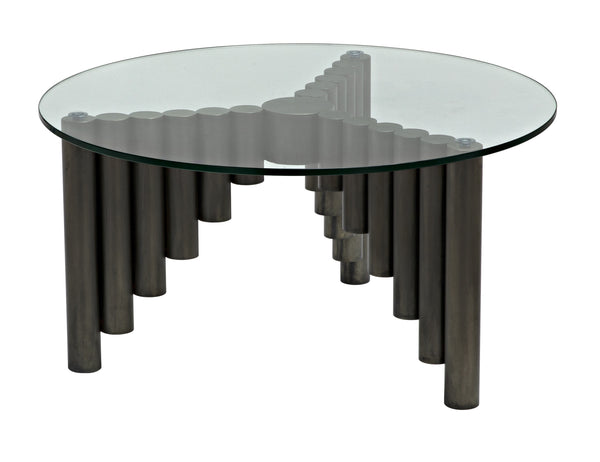 Organum Coffee Table, Gun Metal Finish
