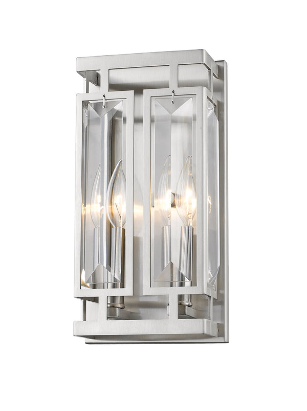 Mersesse 2 Light Wall Sconce in Brushed Nickel Finish