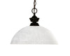 Riviera 1 Light Pendant in Bronze Finish
